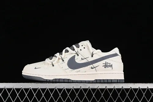 All categories Nk SB Dunk Series Nk SB Dunk Low High-end customized low-top sneakers Stussy x Nk Dunk Low Stussy-strap beige and gray hook SB low-top casual sneakers SJ2068-275